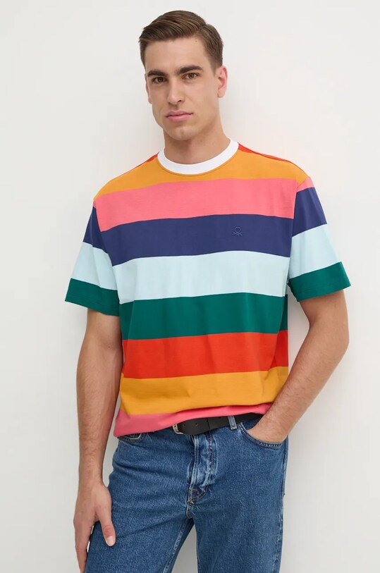 United Colors of Benetton tricou din bumbac multicolor 37GGU109B