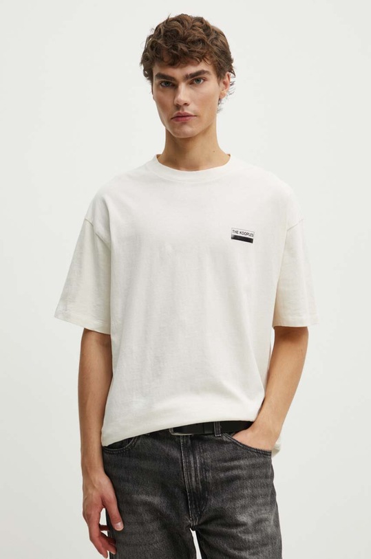 Oblečení Bavlněné tričko The Kooples HTSC29004K béžová