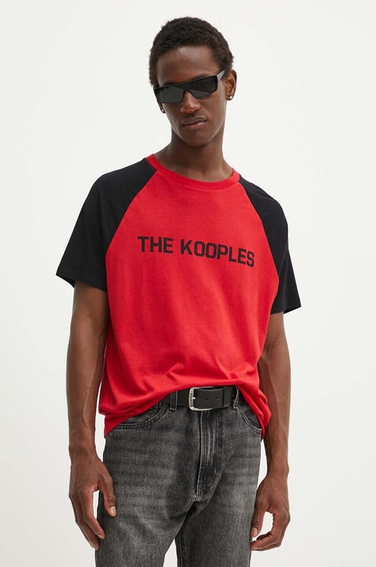 Tričko The Kooples kulatý červená HTSC29010K