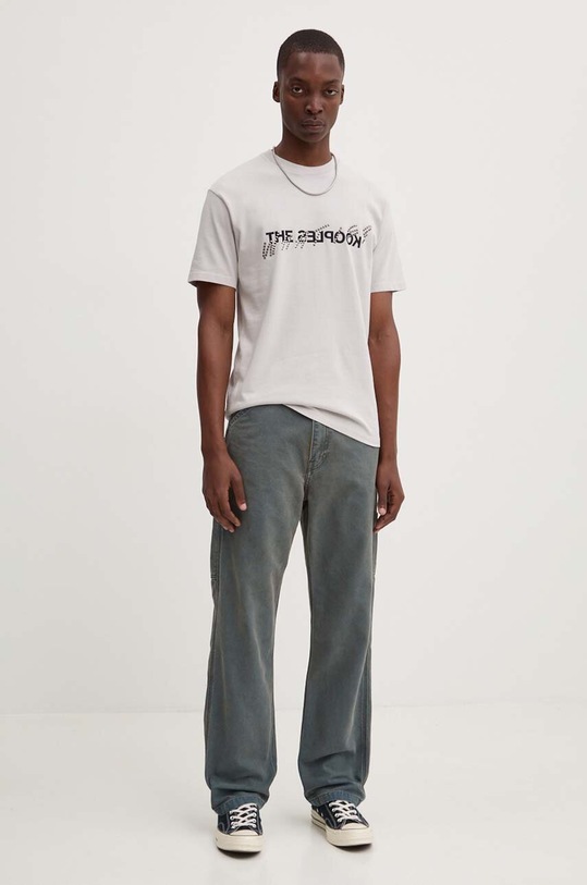 The Kooples t-shirt bawełniany HTSC29014K szary AW24