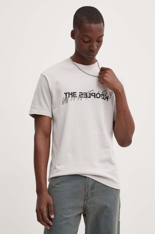 The Kooples t-shirt bawełniany szary HTSC29014K