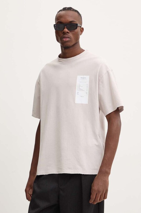 Хлопковая футболка The Kooples хлопок бежевый HTSC29016K