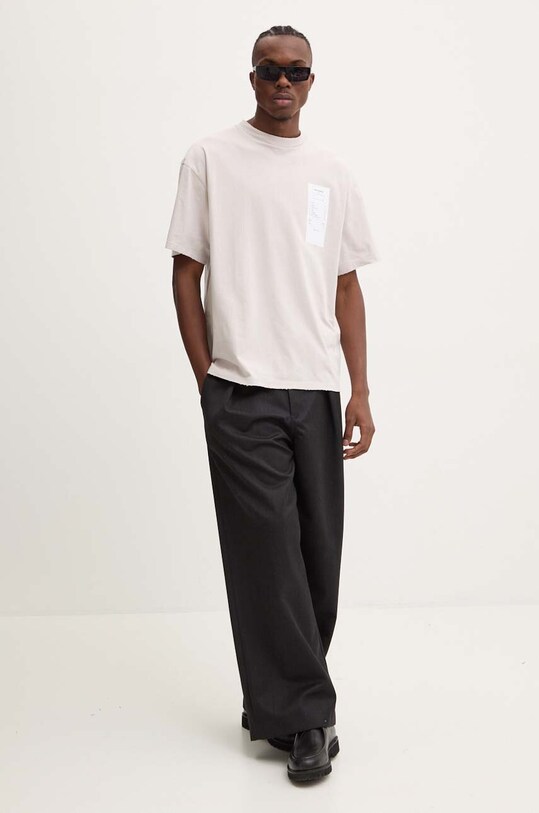 Хлопковая футболка The Kooples HTSC29016K бежевый AW24