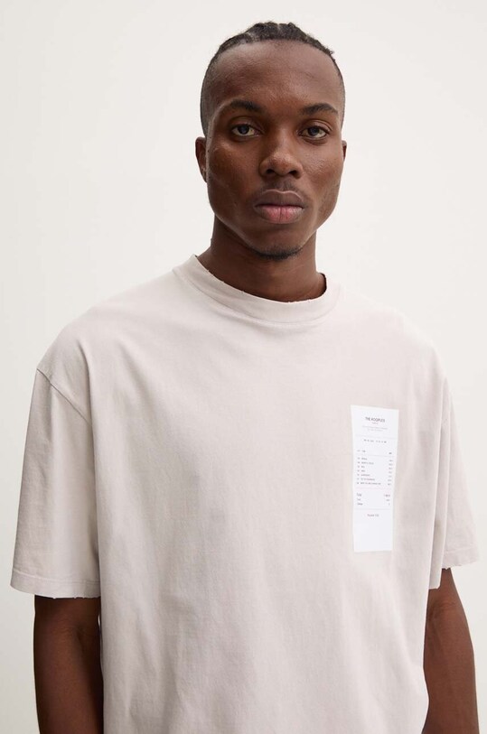 Хлопковая футболка The Kooples бежевый HTSC29016K