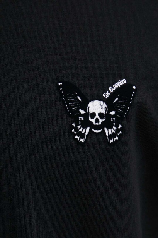 The Kooples tricou din bumbac HTSC29028K negru