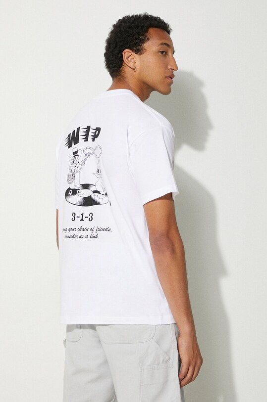 Odzież Carhartt WIP t-shirt bawełniany Friendship I033641.00AXX biały