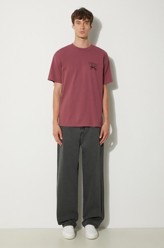 Carhartt WIP cotton t-shirt Stamp I033670.2B006 pink AW24