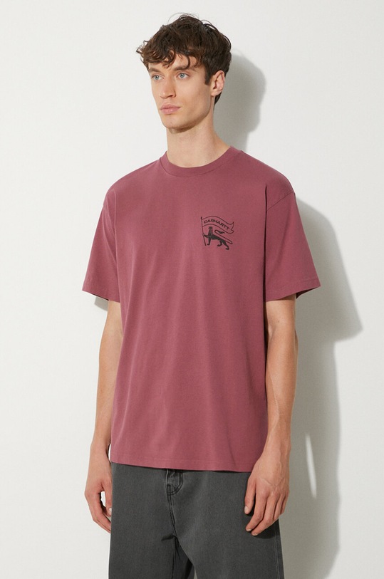 Carhartt WIP cotton t-shirt Stamp I033670.2B006 pink