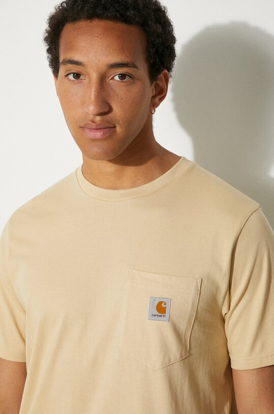 Carhartt WIP tricou din bumbac Pocket I030434.29OXX bej