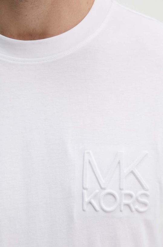 Βαμβακερό μπλουζάκι Michael Kors CT4525K1V2 λευκό