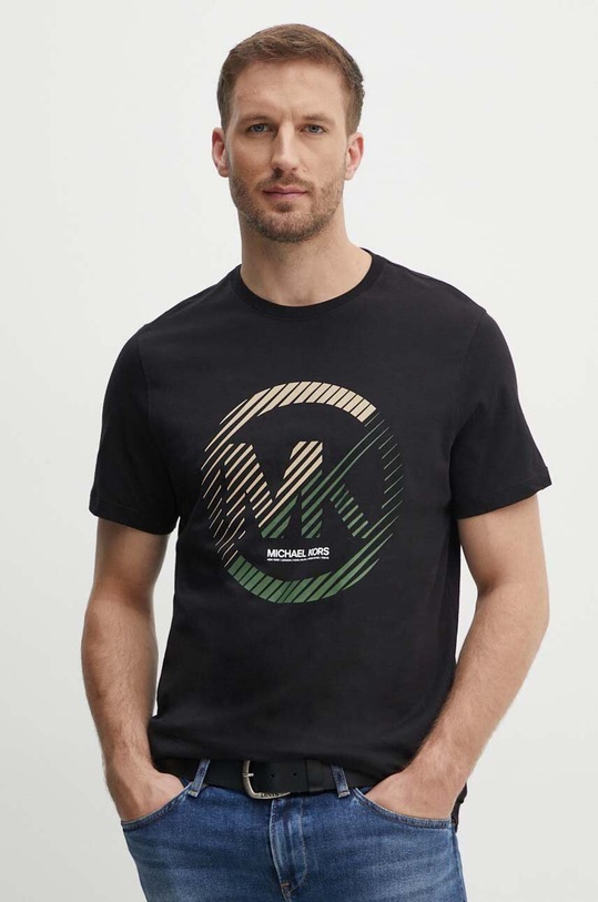 Бавовняна футболка Michael Kors бавовна чорний CT4525MFV4