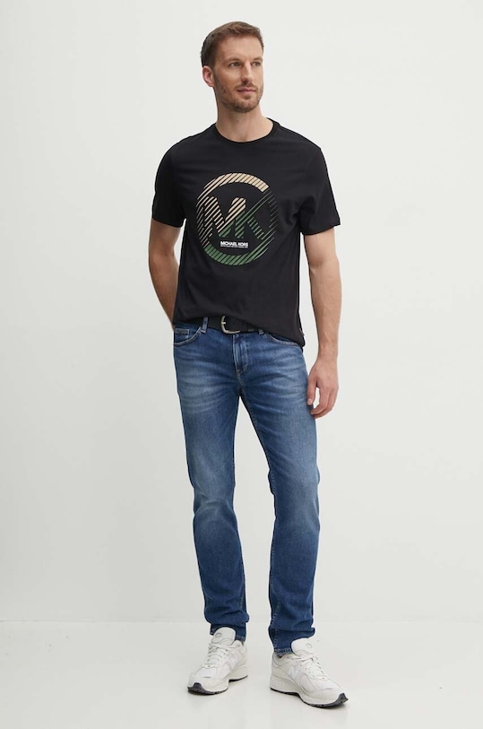 Бавовняна футболка Michael Kors CT4525MFV4 чорний AW24