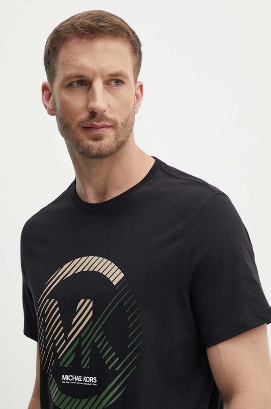 Бавовняна футболка Michael Kors чорний CT4525MFV4