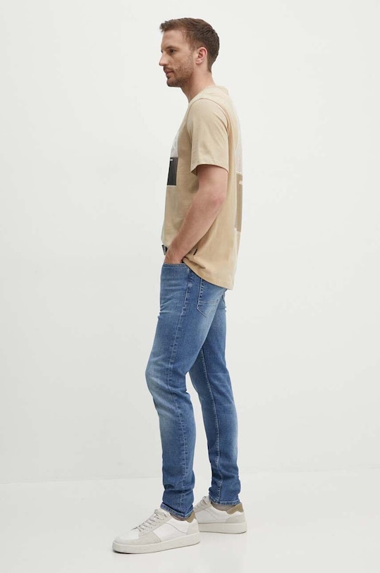 Michael Kors t-shirt bawełniany CT4525NFV4 beżowy AW24