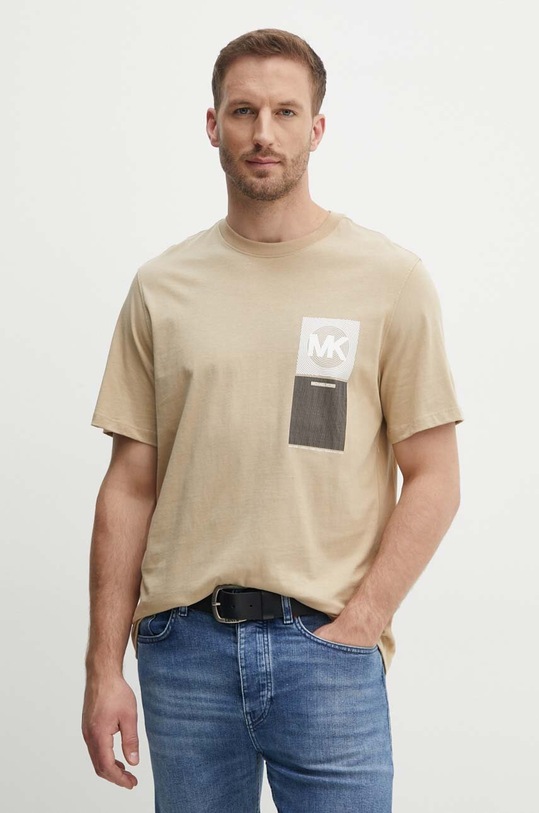 Odzież Michael Kors t-shirt bawełniany CT4525NFV4 beżowy