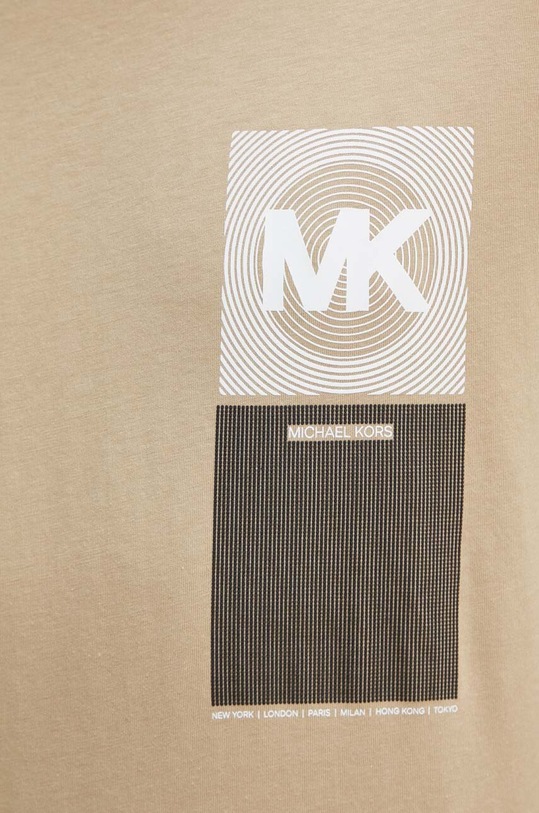 Michael Kors t-shirt bawełniany CT4525NFV4 beżowy