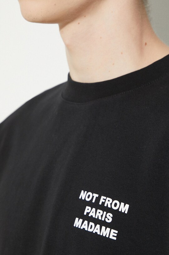Drôle de Monsieur t-shirt bawełniany Le T-Shirt Slogan PERM.TS203.CO002.BL