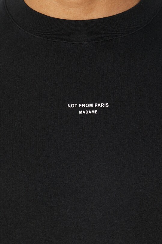 Памучна тениска Drôle de Monsieur Le T-Shirt Slogan Classique PERM.TS202.CO002.BL