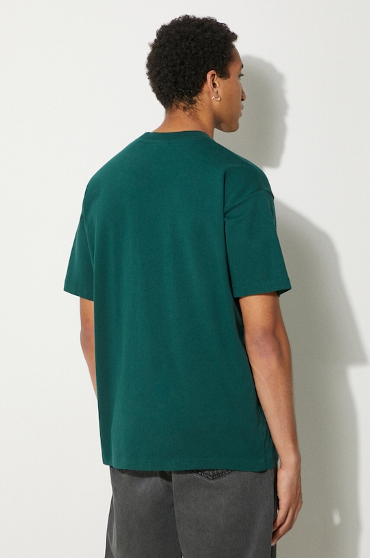 Одяг Бавовняна футболка Drôle de Monsieur Le T-Shirt Slogan Classique PERM.TS202.CO002.DGN зелений