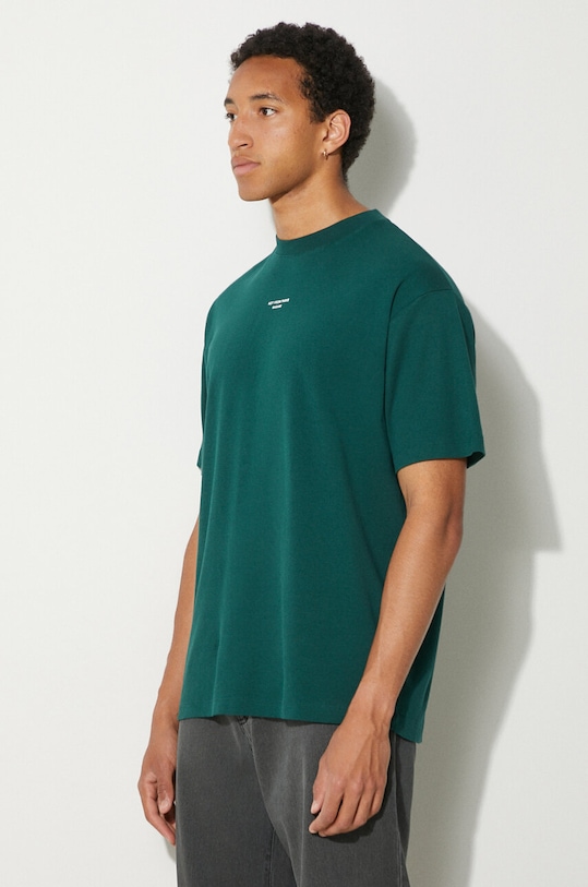 Бавовняна футболка Drôle de Monsieur Le T-Shirt Slogan Classique PERM.TS202.CO002.DGN зелений