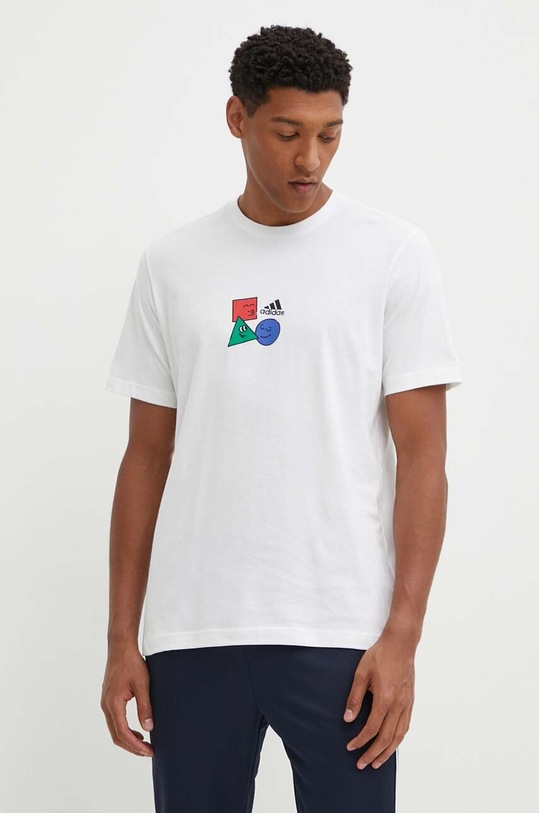 Îmbrăcăminte adidas tricou din bumbac IW2646 bej