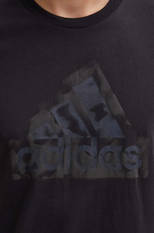 adidas t-shirt bawełniany Future Icons IW2652 czarny
