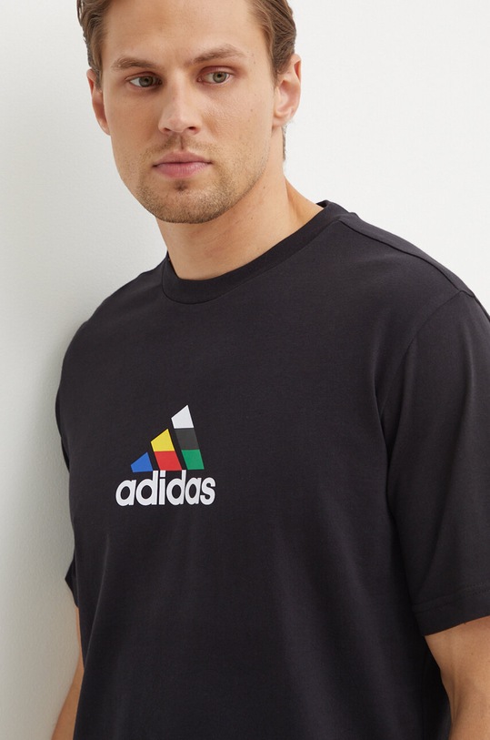 adidas t-shirt bawełniany Tiro czarny IW2672