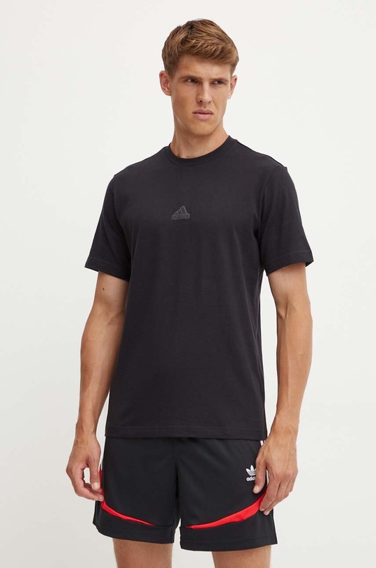 adidas t-shirt bawełniany City Escape IW2688 czarny AW24