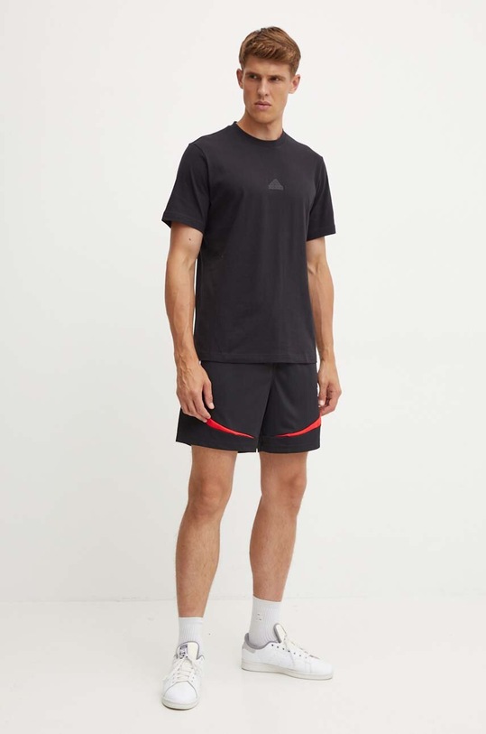 Odzież adidas t-shirt bawełniany City Escape IW2688 czarny