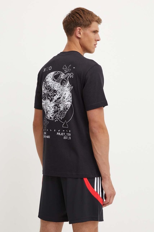 adidas t-shirt bawełniany City Escape czarny IW2688