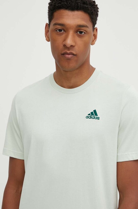 Бавовняна футболка adidas Essentials зелений IX0119