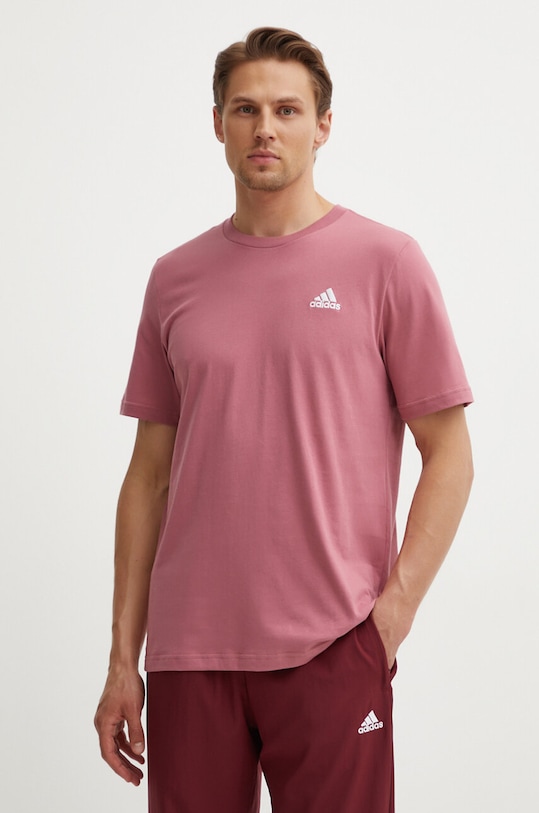 adidas tricou din bumbac Essentials uni roz IX0120