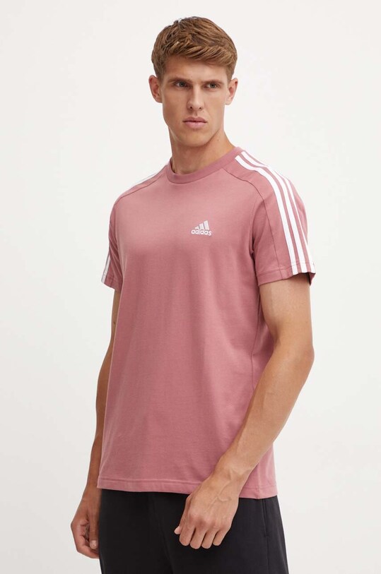 Бавовняна футболка adidas Essentials рожевий IX0157