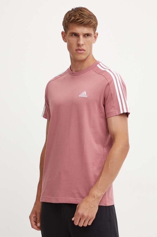 Хлопковая футболка adidas Essentials розовый IX0157