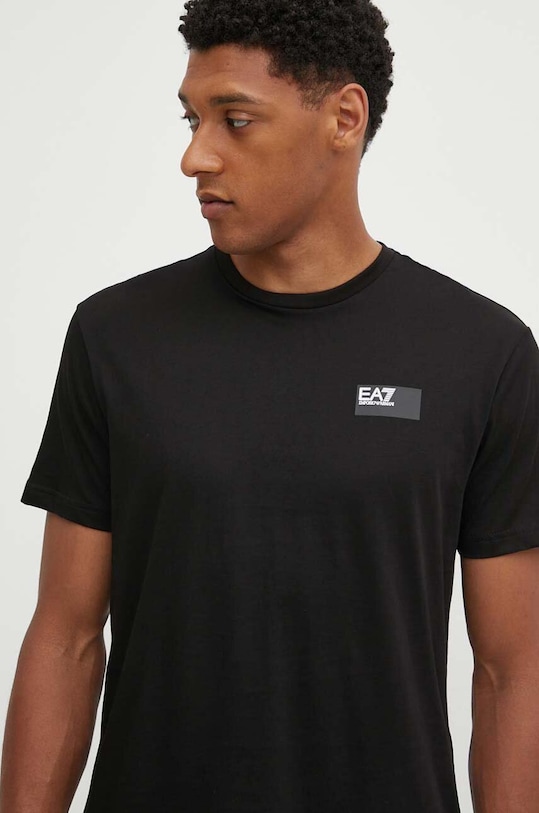 EA7 Emporio Armani t-shirt bawełniany czarny PJVPZ.6DPT02.1200