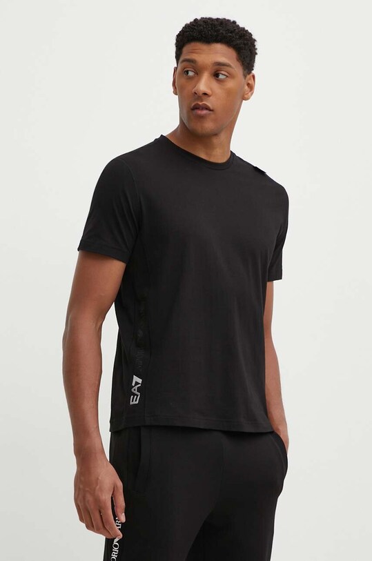 EA7 Emporio Armani tricou din bumbac negru PJVPZ.6DPT04.0200