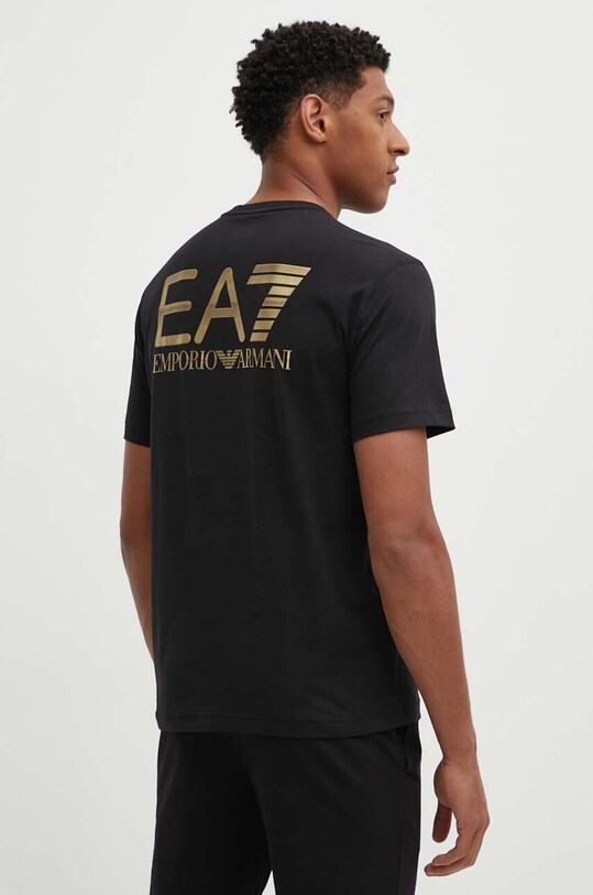 EA7 Emporio Armani tricou din bumbac print negru PJFFZ.6DPT06.1200