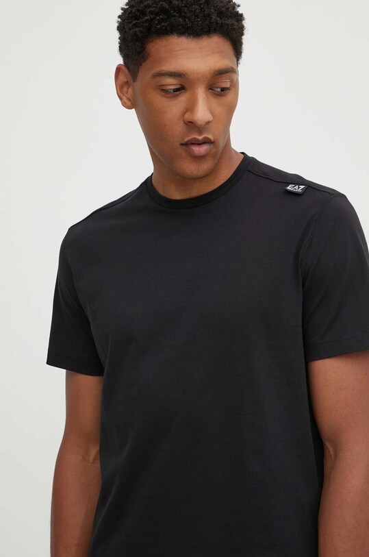 EA7 Emporio Armani tricou din bumbac negru PJFFZ.6DPT06.1200