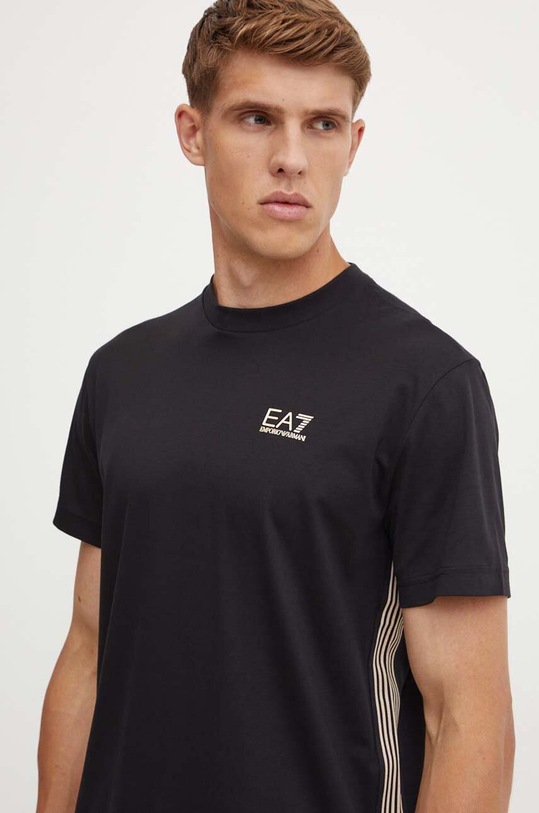 EA7 Emporio Armani t-shirt in cotone applique nero PJOLZ.6DPT19.0200