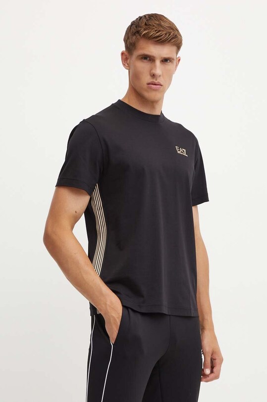 EA7 Emporio Armani t-shirt bawełniany czarny PJOLZ.6DPT19.0200