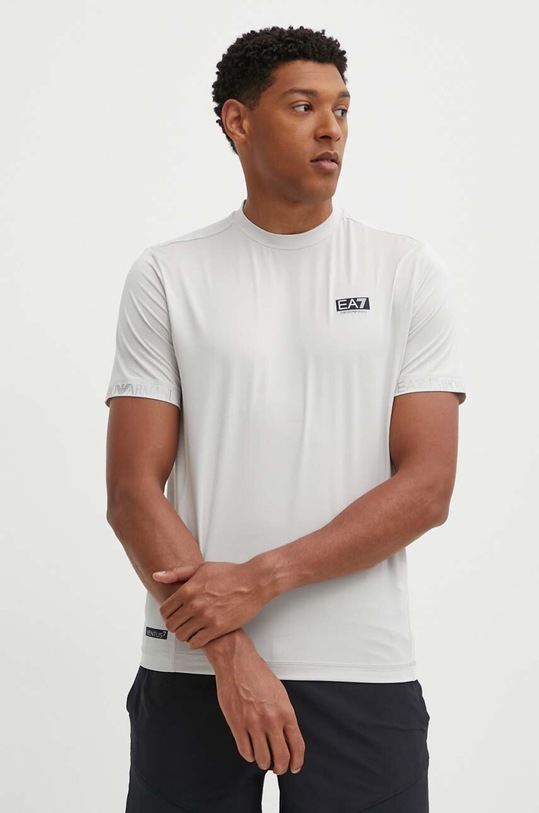 EA7 Emporio Armani t-shirt treningowy z elastanem szary PJMEZ.6DPT40.1909