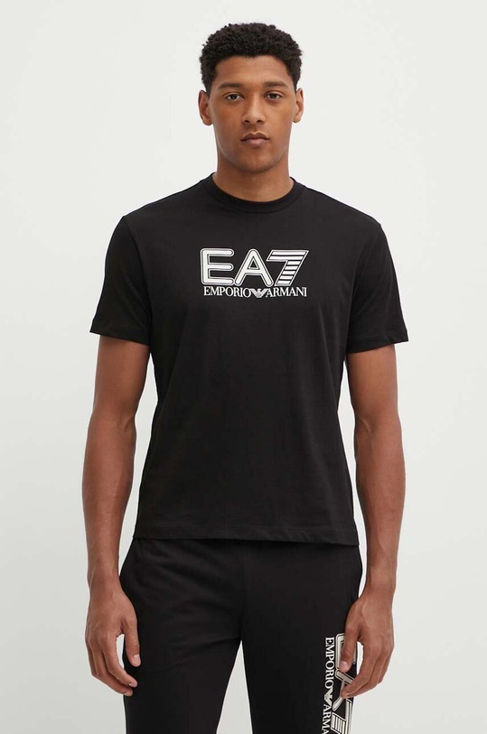 EA7 Emporio Armani t-shirt bawełniany czarny PJVPZ.6DPT81.1200