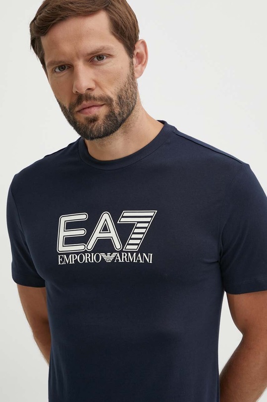 EA7 Emporio Armani tricou din bumbac PJVPZ.6DPT81.1562 bleumarin