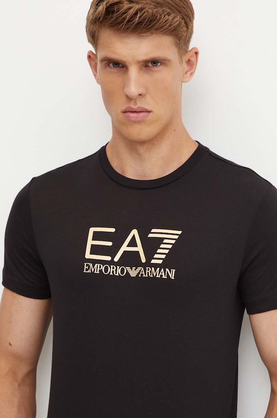 EA7 Emporio Armani tricou din bumbac print negru AF10170.7M000007.UC001
