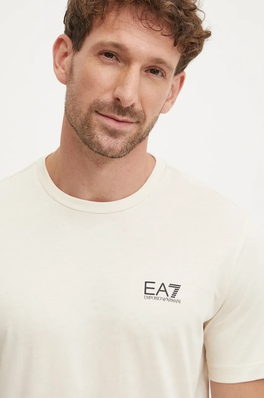 Бавовняна футболка EA7 Emporio Armani бавовна бежевий PJ02Z.8NPT18.1713
