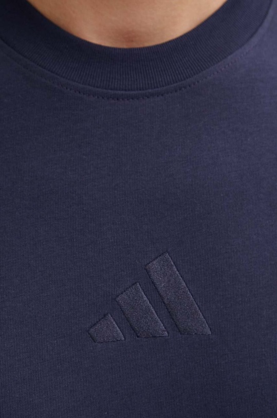 adidas t-shirt bawełniany All SZN IY4135 granatowy