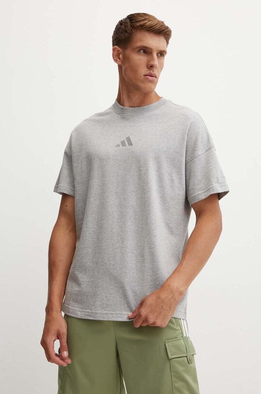 Бавовняна футболка adidas All SZN сірий IY4138