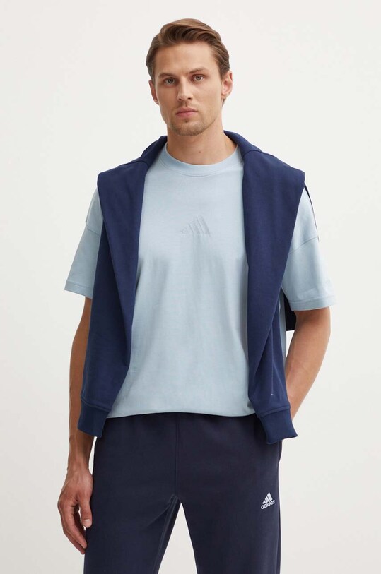 adidas tricou din bumbac All SZN albastru IY4142