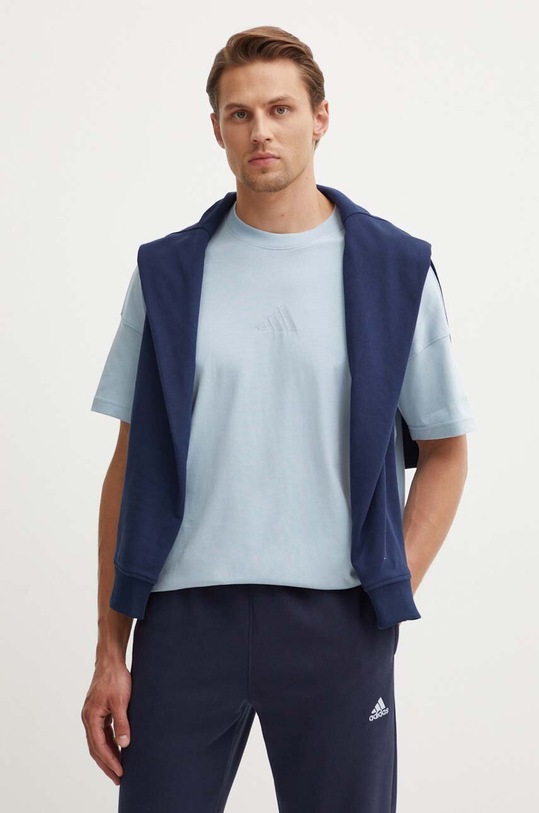 adidas t-shirt in cotone All SZN blu IY4142