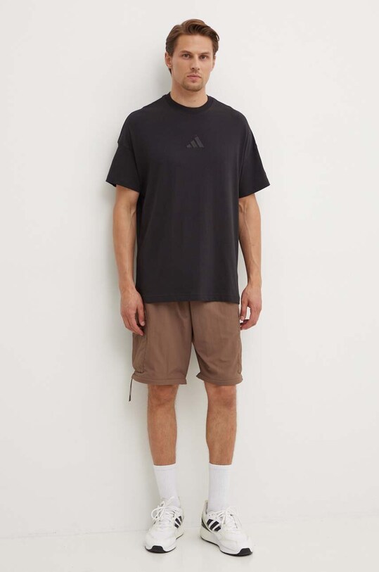 adidas tricou din bumbac ALL SZN IY4150 negru AW24